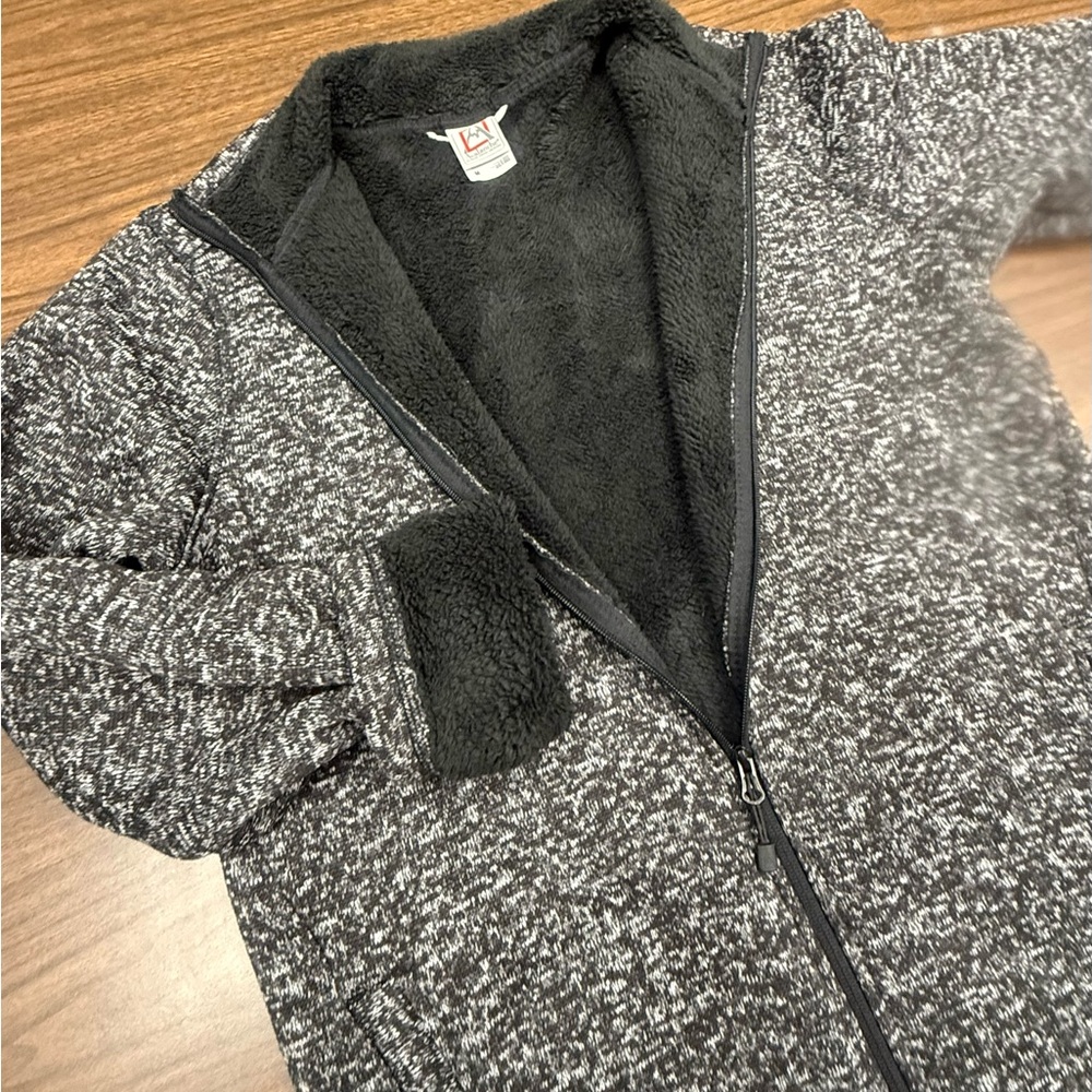Avalanche Charcoal Fleece Jacket men’s size Medium - Picture 3 of 8